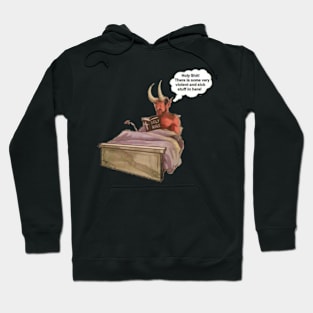 Devil reads Bible Hoodie